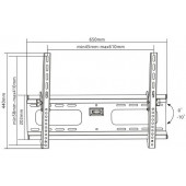 Manhattan TV nosač zidni 37"-70" do 75kg, crni
