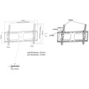 Manhattan TV nosač zidni 37"-80" do 80kg, crni