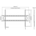 Manhattan TV nosač zidni 60"-120" do 120kg, crni
