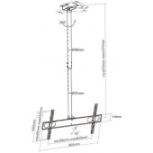 Manhattan TV stropni nosač 37''-70'', do 50 kg