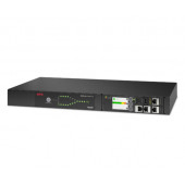 APC NetShelter Rack Automatic Transfer Switch, 1U, 16A, 230V, 2 C20 IN, 8 C13, 1 C19 OUT, 50/60Hz