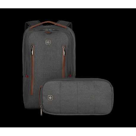 Wenger ruksak City Upgrade za prijenosnike do 16" sa dodatnom torbom, sivi