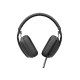 Slušalke Logitech Zone Vibe Wireless for Business, USB-C, grafitne
