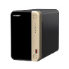 2-Bay desktop NAS, Intel® Celeron® N5105/N5095 quad-core, 8 GB DDR4 onboard not expandable, 2 x 3.5"/2.5" SATA 6Gb/s drive ba