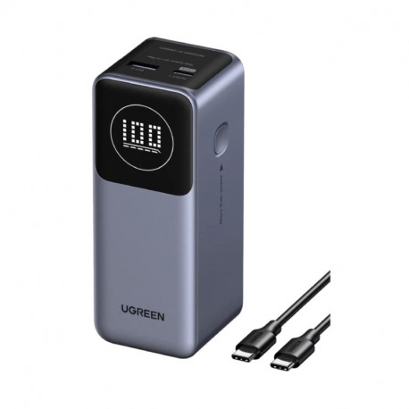 UGREEN Nexode prijenosni punjač (Powerbank) 12000mAh, 100W brzo punjenje, 1×USB-A/2×USB-C, PD3.0/QC3.0, sivi