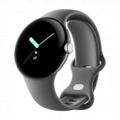 Watch Google Pixel Watch WiFi 41mm Polished Silver Case with Sport Band - Charcoal