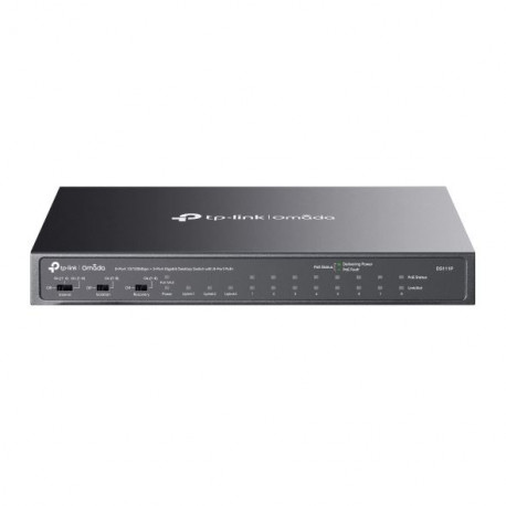 TP-Link Omada 8-Port 10 100Mbps 3-Port Gigabit Unmanaged Desktop Switch with 8-Port PoE