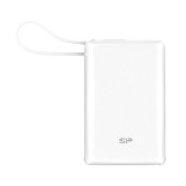 Silicon Power Powerbank CP10, 10000mAh, 20W, built in USB-C cable, USB-C+USB-A port, bijeli
