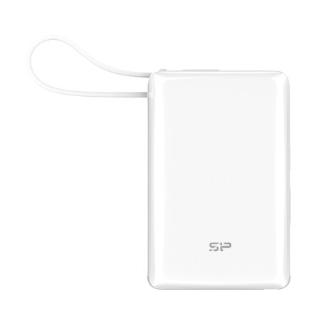 Silicon Power Powerbank CP10, 10000mAh, 20W, built in USB-C cable, USB-C+USB-A port, bijeli