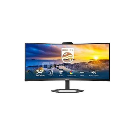 Philips 34" 34E1C5600HE/00 WQHD (3440x1440) VA curved 21:9, 5MP built-in webcam, HAS+tilt, 300 cd/m2, 3000:1, 1xHDMI, 1xDP, 1