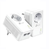 TP-Link AV1000 Powerline Gigabit mrežni adapter, 1000Mbps, dodatna strujna utičnica, 2×G-LAN, HomePlug AV2 (duplo pakiranje)