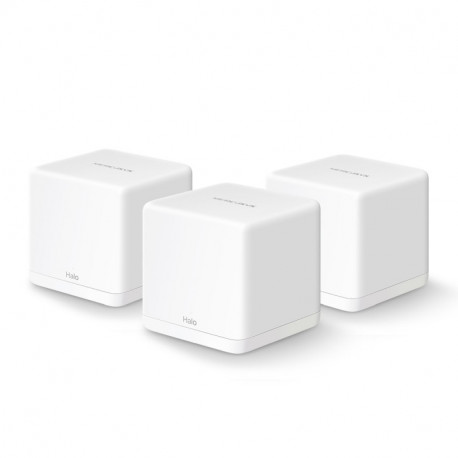 Mercusys Halo H30G(3-pack) AC1300 Whole-Home Mesh Wi-Fi, Dual-Band 400Mbps/867Mbps (2.4GHz/5GHz), 802.11 a/b/g/n/ac, 2×G-LAN