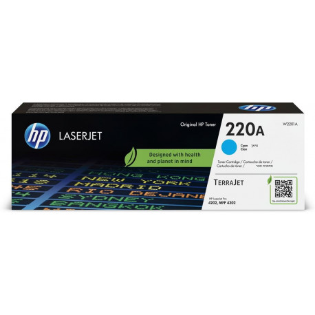 Toner HP 220A Cyan Original LaserJet Cartridge W2201A