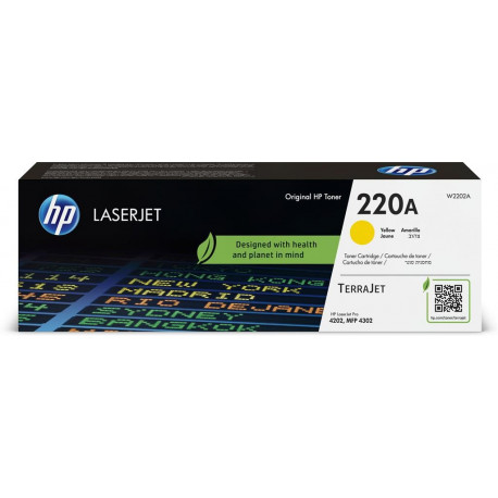 Toner HP 220A Yellow Original LaserJet Cartridge W2202A