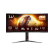 AOC LED 34", CU34G4, WQHD, VA, 180Hz, HAS,
