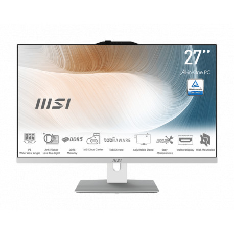 All-In-One MSI Modern AM272P 1M-1222XEU Core 7 / 16GB / 1TB SSD / 27" FHD / NoOS / white - adjustable stand
