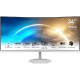 Monitor MSI PRO MP341CQW 34" / UWQHD / VA / 100Hz / 1ms (MPRT) / curved / white