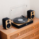 HOUSE OF MARLEY REVOLUTION BT TURNTABLE WITH SPEAKERS SIGNATURE BLACK