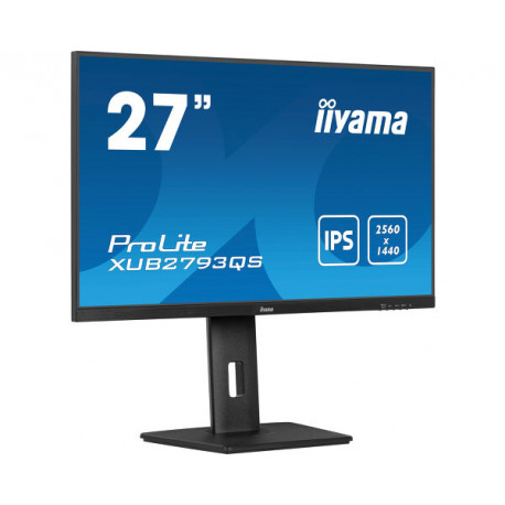 IIYAMA 27" XUB2793QS-B7 QHD (2560x1440) IPS, Pivot, 100Hz, 16:9, 1ms, 300 cd/m2, 1300:1, 1xHDMI/DP, zvučnici, crni