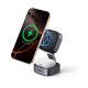 UGREEN 2in1 Qi2 Magnetic Foldable punjač, 15W, za Iphone 12-16, AirPods 3/2/Pro, sivi