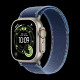 Watch Apple Watch Ultra 3 (2025) 5G 49mm Natural Titanium Case with Trail Loop M/L - Blue/Bright Blue