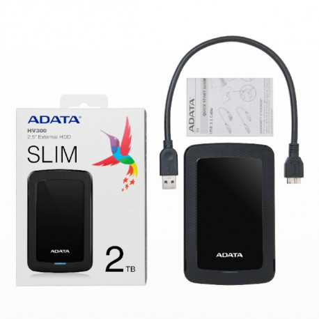 ADATA Ex HDD HV300, 2TB, usb3.0, crni