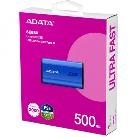 ADATA Ex SSD SU880, R2000/W2000, 500GB, U3.2, plav