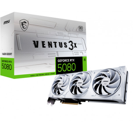 MSI VENTUS GEFORCE RTX 5080 16G 3X OC WHITE grafička kartica NVIDIA 16 GB GDDR7