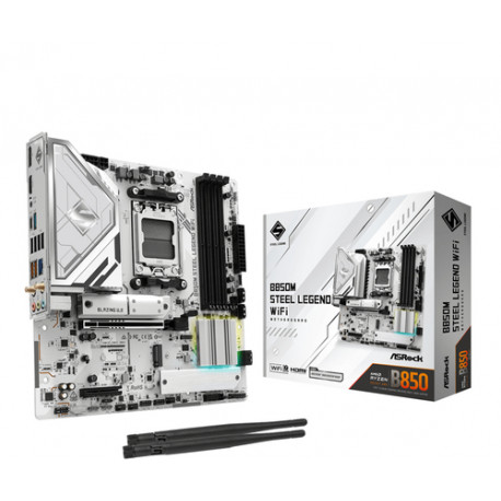 Asrock B850M Steel Legend WiFi AMD B850 Utor AM5 Mikro ATX