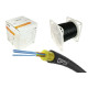 NFO Fiber optic cable Optix FTTH AirFlow S-QOTKSdD, DROP, 4F, 9 125, ITU-T G.657A2, 0,8kN, Span 80m, 1m