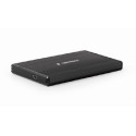 Gembird USB 3.0 2.5'' enclosure, brushed aluminum, black