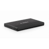 Gembird USB 3.0 2.5'' enclosure, brushed aluminum, black