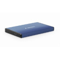 Gembird USB 3.0 2.5'' enclosure, brushed aluminum, deep-blue
