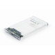 Gembird USB 3.0 2.5'' enclosure, for 9.5 mm drive, transparent plastic