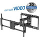 Transmedia Swivel TV wall mount, 43" - 100", up to 80kg