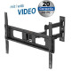 Transmedia Swivel TV wall mount, 32"-75" up to 50kg