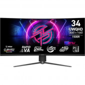 Monitor MSI MPG 346CQRF X24 34" / UWQHD / 240Hz / 0.5ms / curved / HDR400 / USB-C 98W / height adjustable / black