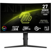 Monitor MSI MAG 275CQRF QD E2 / 27" / WQHD / Rapid VA / 180Hz / 0.5ms (GtG) / curved / black - adjustable stand - PD 15W