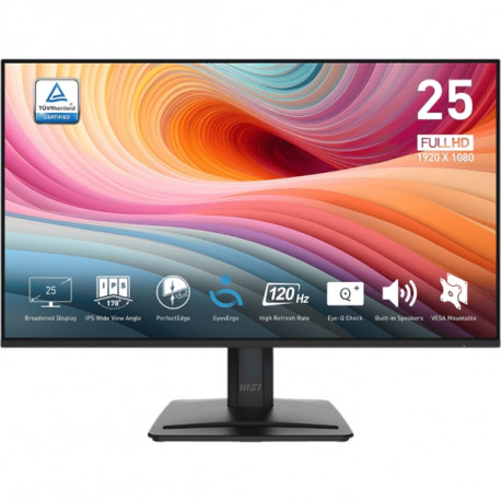 Monitor MSI PRO MP251 E2 / 24.5" / FHD / IPS / 120Hz / 1ms (MPRT) / black