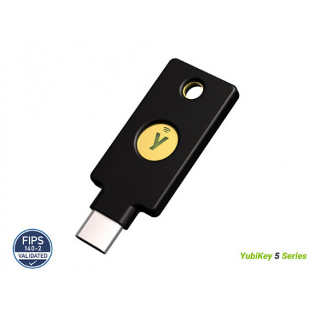 Varnostni ključ Yubico YubiKey 5C NFC FIPS, USB-C, črn