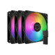 Ventilator za ohišje Cooler Master SickleFlow Edge 120 ARGB PWM 120mm, komplet 3 kom, črn