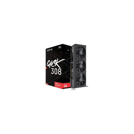 XFX SPEEDSTER QICK308 RADEON RX7600 BLACK Gaming Graphics Card with8GB GDDR6 HDMI 3xDP, AMD RDNA™ 2