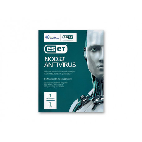 ESET NOD32 Antivirus OEM, 1 PC, 1 leto