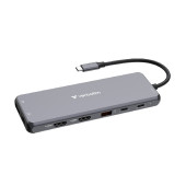 Verbatim USB-C Pro Multiport Hub 13 Port CMH-13: 2xHDMI, 1xDisplayPort, 1xRJ45, 3xUSB-A 3.2 Gen 1, 1xUSB-A 3.2 Gen 2, 2xUSB-A