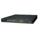 PLANET Layer 3 24-Port 10/100/1000T 802.3at PoE with 4-port shared 100/1000X SFP + 4-Port 10G SFP+ Stackable Managed Gigabit
