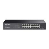 Mercusys 16-Port Gigabit Desktop preklopnik (Switch) 16×10/100/1000Mbps, Plug & Play, Auto-Negotiation, Auto-MDI/MDIX, metaln
