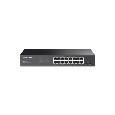 Mercusys 16-Port Gigabit Desktop preklopnik (Switch) 16×10/100/1000Mbps, Plug & Play, Auto-Negotiation, Auto-MDI/MDIX, metaln
