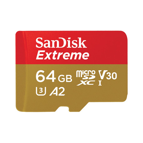 SANDISK Extreme MicroSDXC 64GB + SD Adp