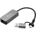 Sandberg USB-C A 2.5 GbE RJ45 Adapter
