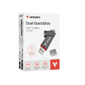 USB Dual QuickStick Verbatim 3.2 Gen1 32043 1TB, USB-C/USB-A